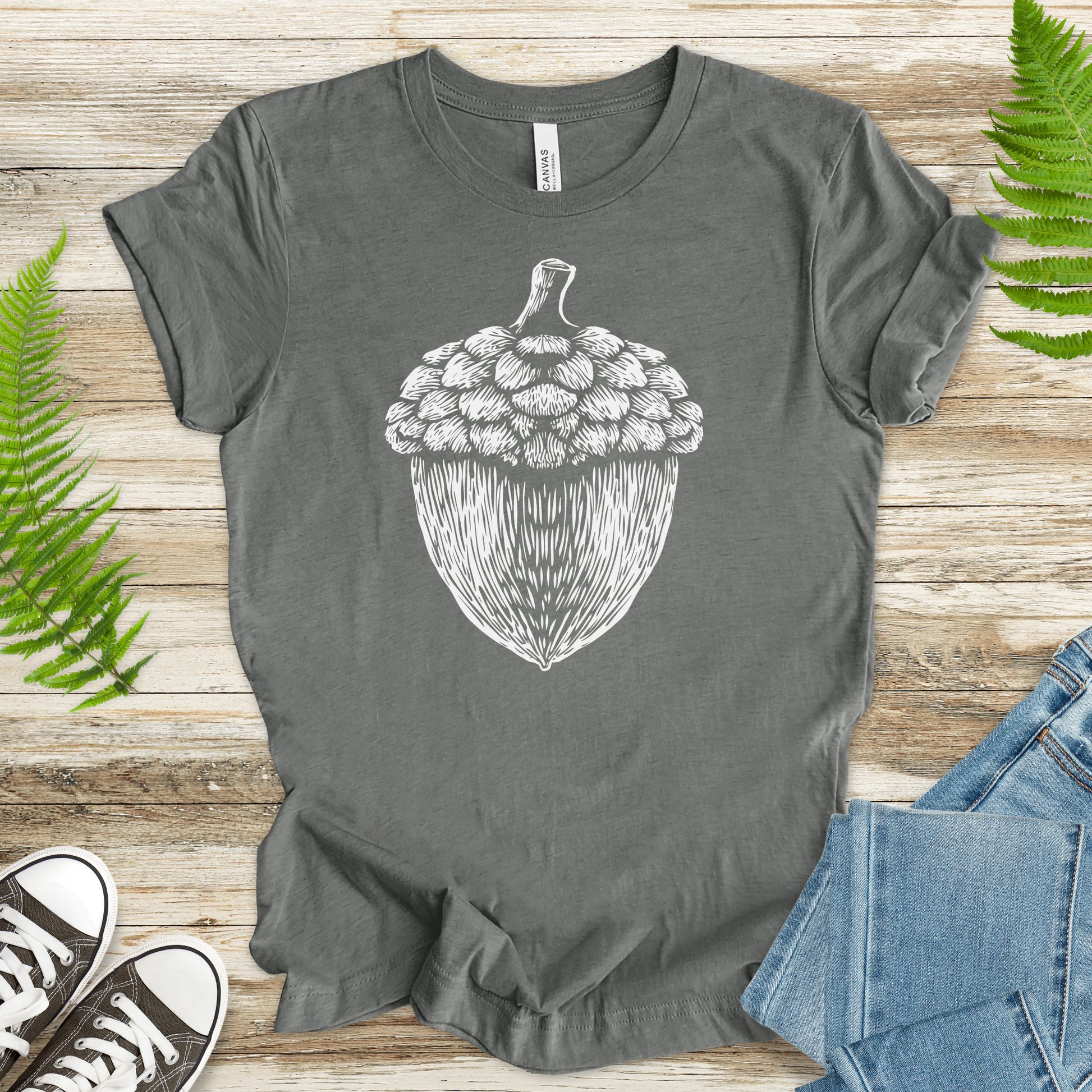 Acorn Oak Autumn Nature Botanical T-Shirt