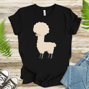 Afro Llama T-Shirt – Funny Alpaca Hairdo Retro Animal Tee