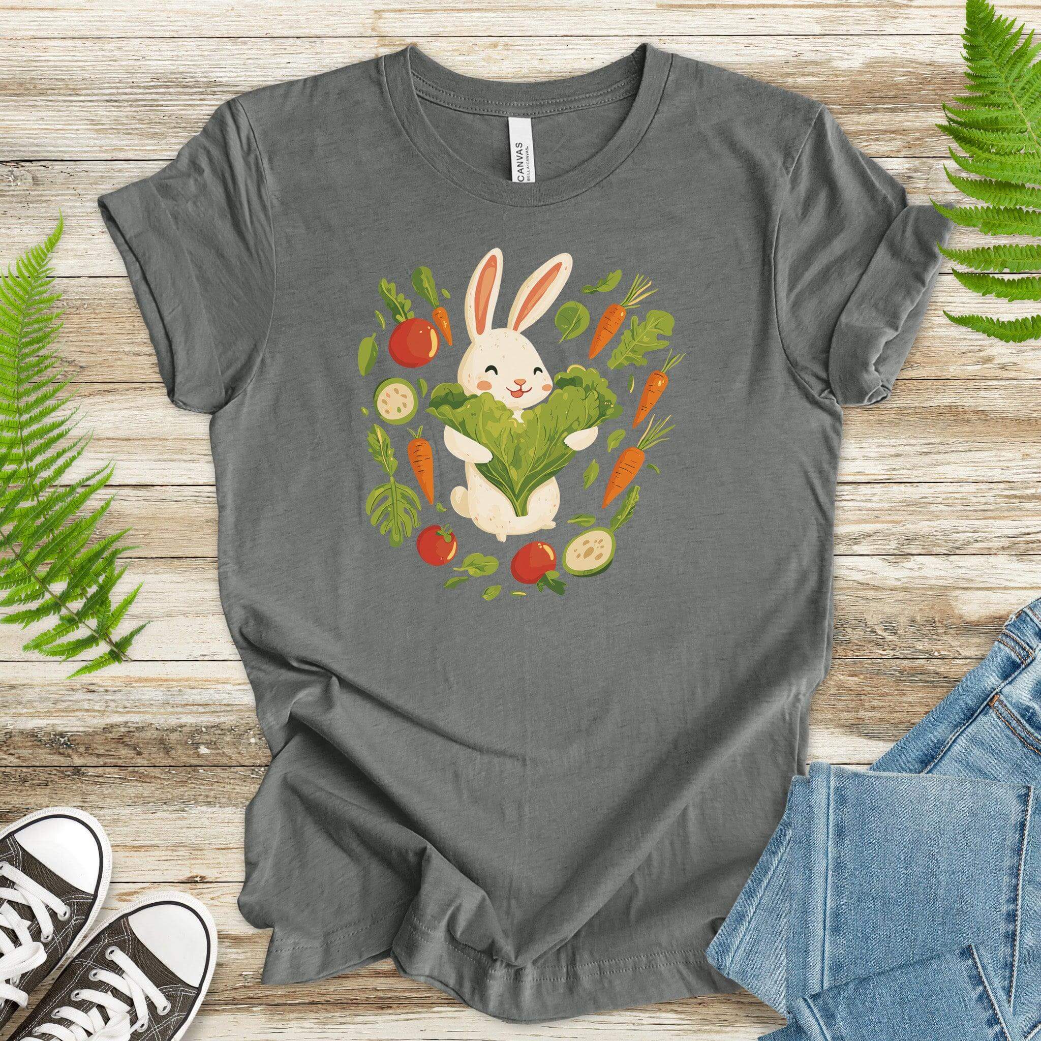 Bunny Love – Cute Veggie Hug T-Shirt - TShirtree