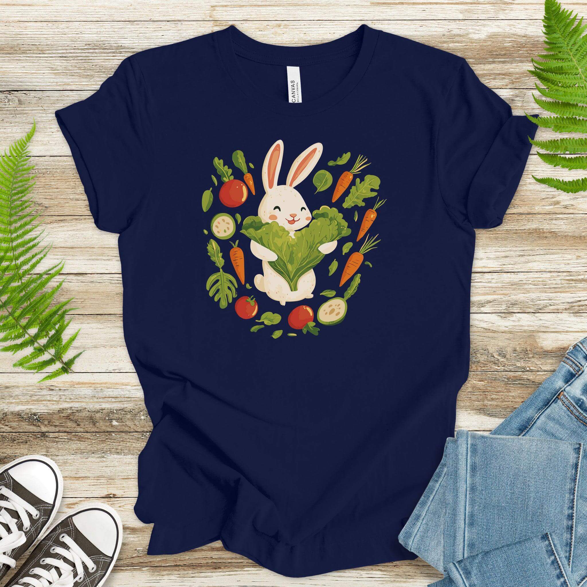 Bunny Love – Cute Veggie Hug T-Shirt - TShirtree