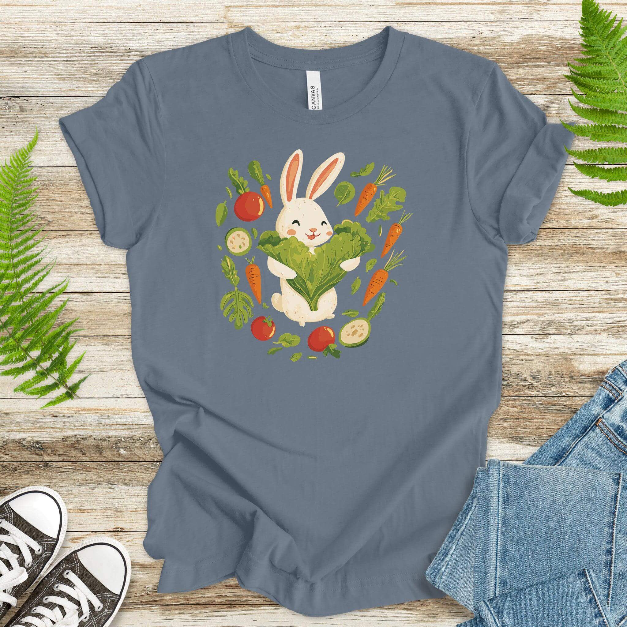 Bunny Love – Cute Veggie Hug T-Shirt - TShirtree