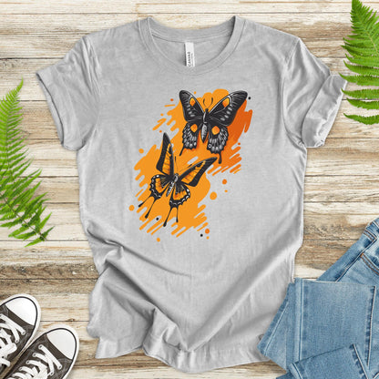 Orange Butterflies T-Shirt - TShirtree