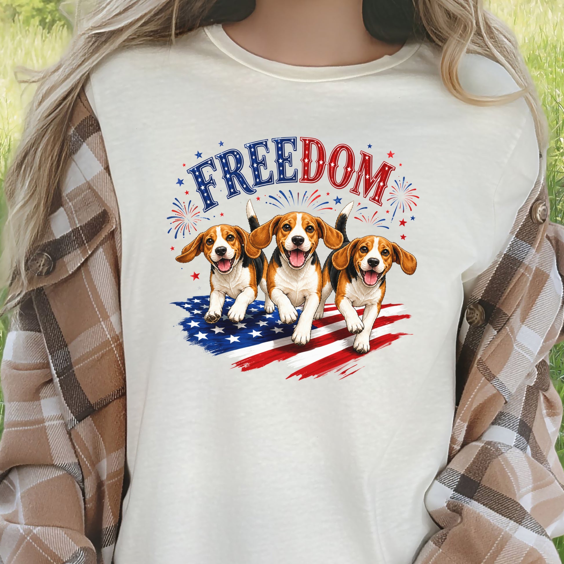 Beagles Freedom 4th of July Rescue Dog Lover Patriotic Gift T-Shirt