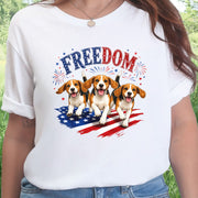 Beagles Freedom 4th of July Rescue Dog Lover Patriotic Gift T-Shirt
