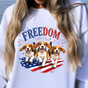 Beagles Freedom 4th of July Rescue Dog Lover Patriotic Gift Sweatshirt