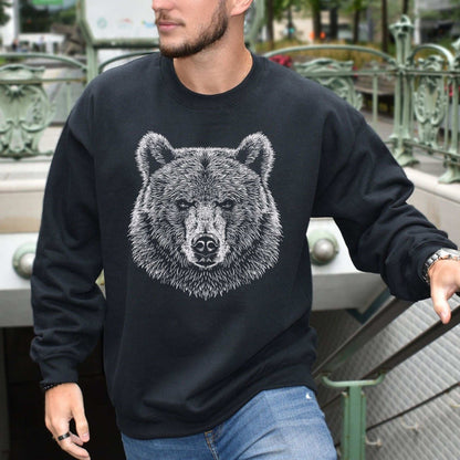 Bear Spirit Animal Sweatshirt – Minimalist Wildlife Strength & Soul