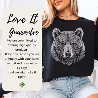 Bear Spirit Animal Sweatshirt – Minimalist Wildlife Strength & Soul
