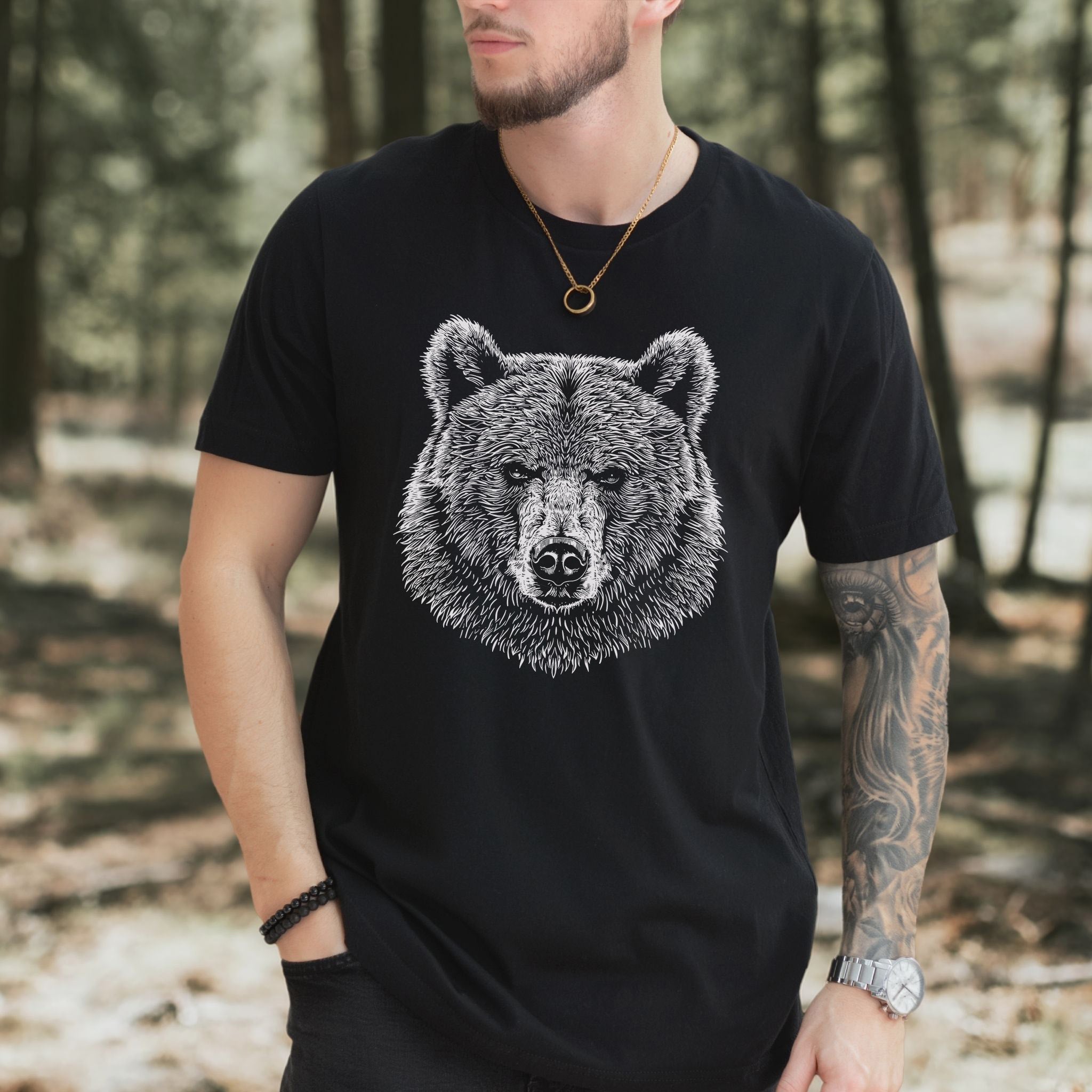 Bear Spirit Animal Art Wildlife T-Shirt