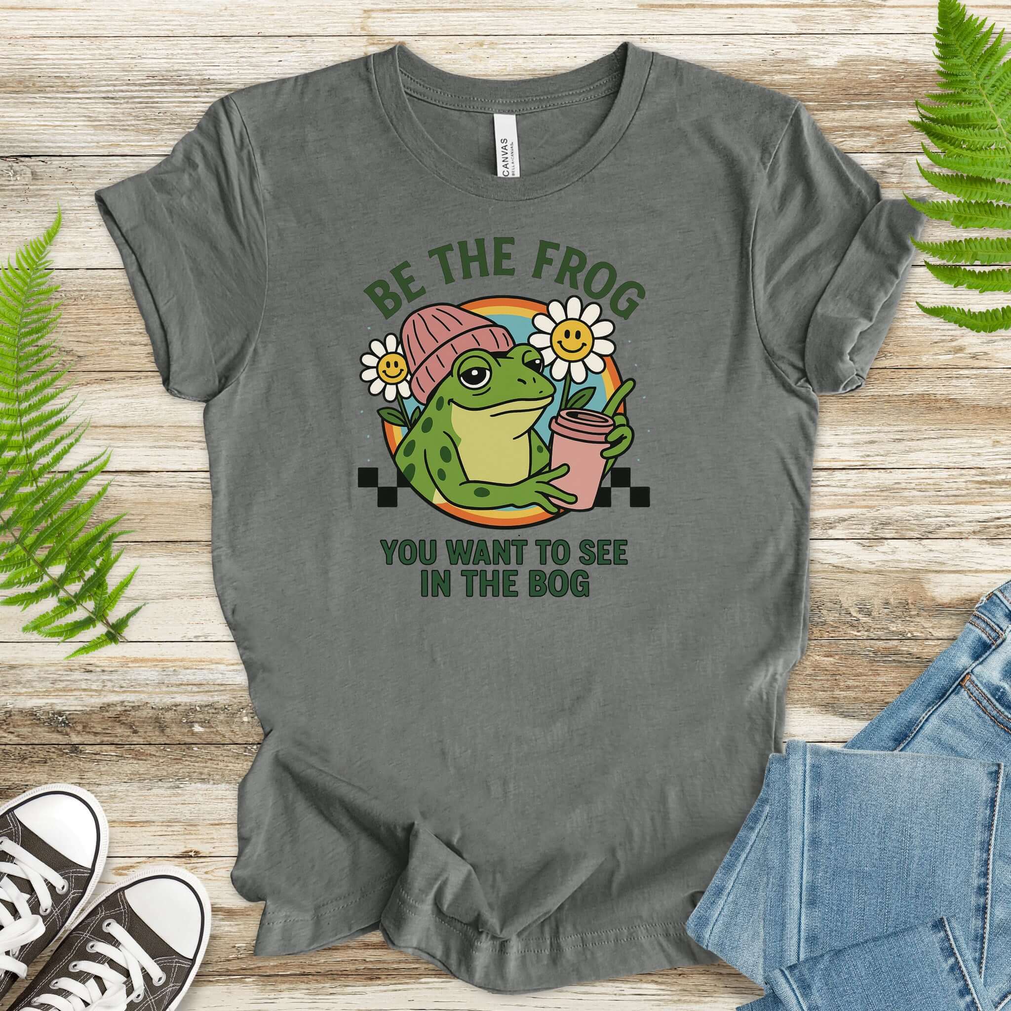 Be the Frog You Want to See Shirt – Funny Coffee Frog T-Shirt