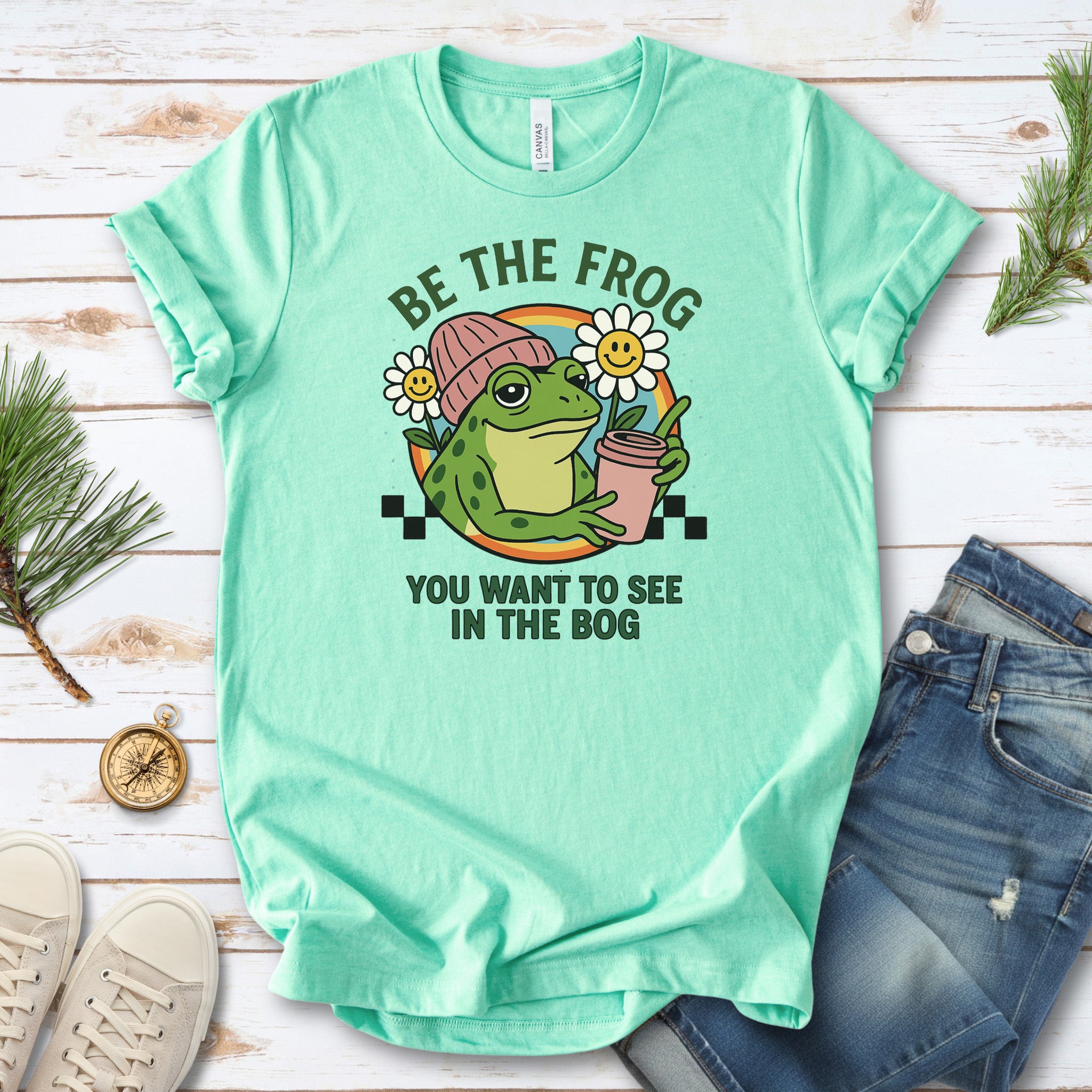 Be the Frog You Want to See Shirt – Funny Coffee Frog T-Shirt