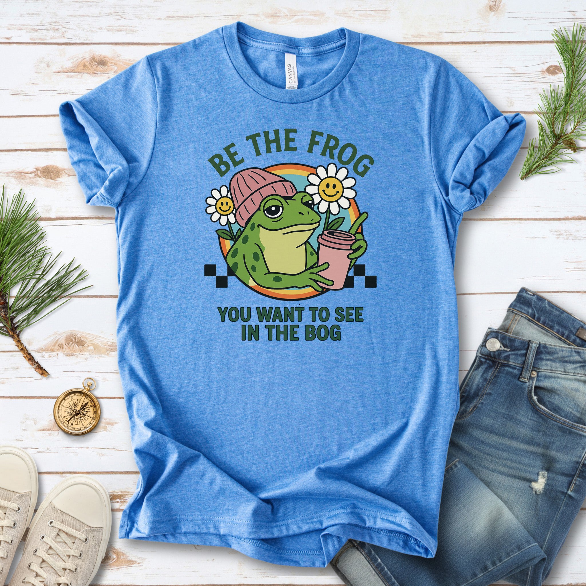 Be the Frog You Want to See Shirt – Funny Coffee Frog T-Shirt