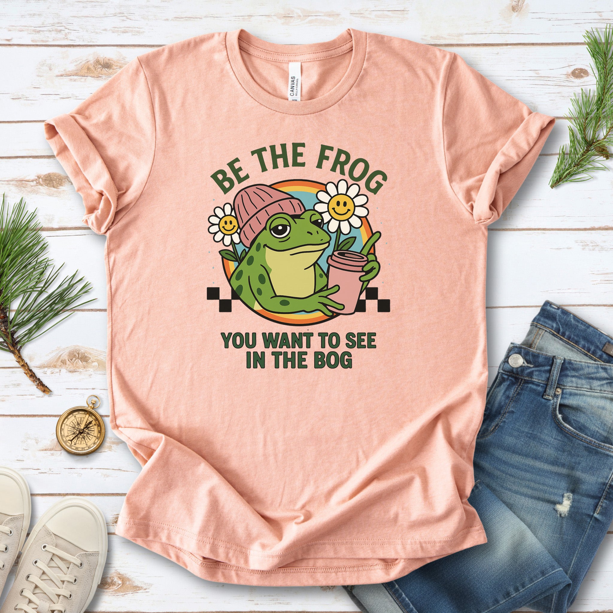 Be the Frog You Want to See Shirt – Funny Coffee Frog T-Shirt