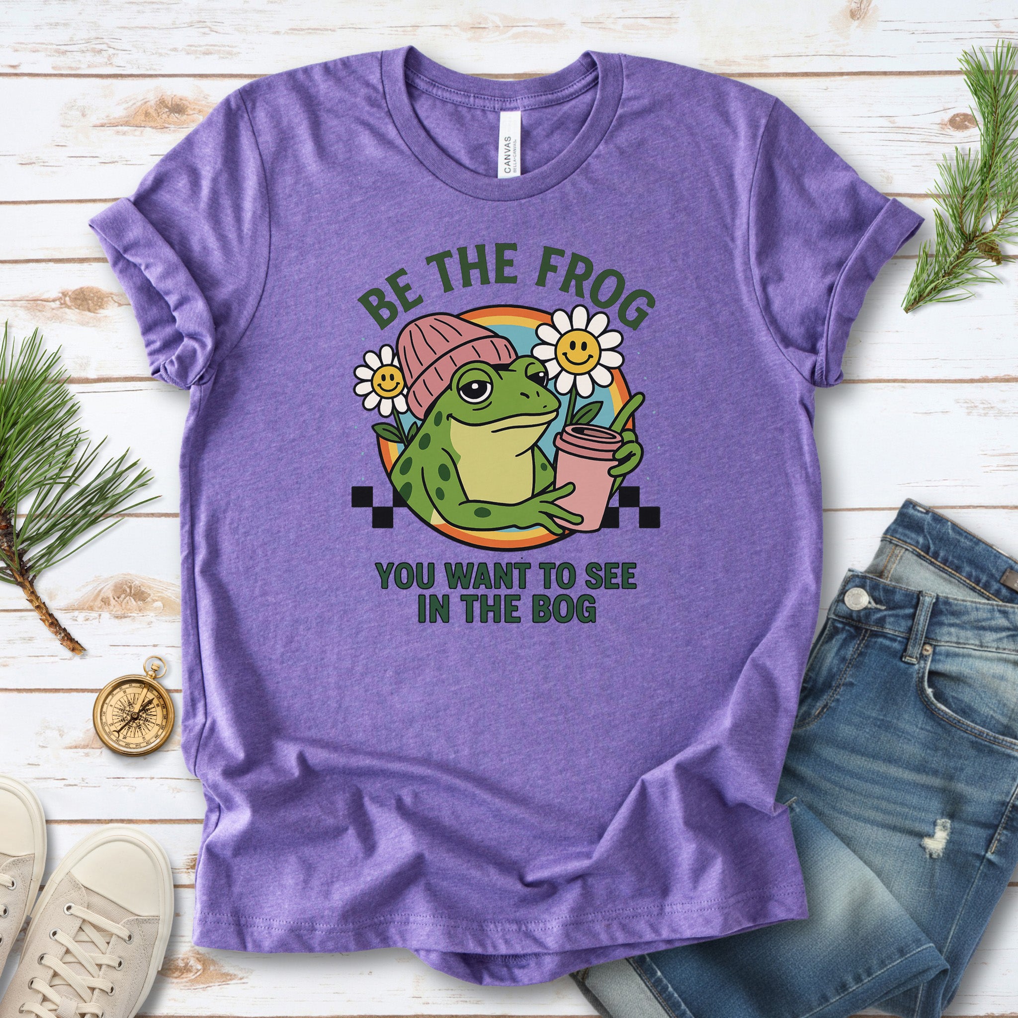 Be the Frog You Want to See Shirt – Funny Coffee Frog T-Shirt