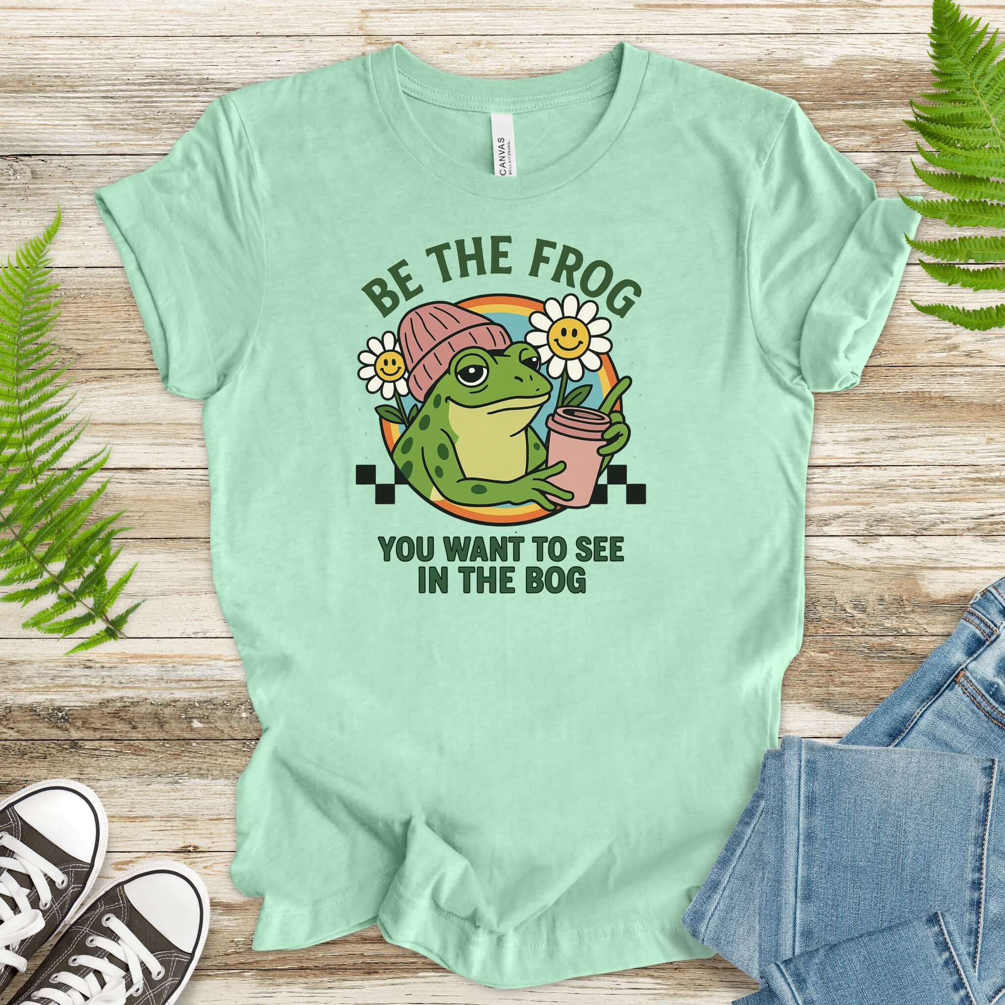 Be the Frog You Want to See Shirt – Funny Coffee Frog T-Shirt