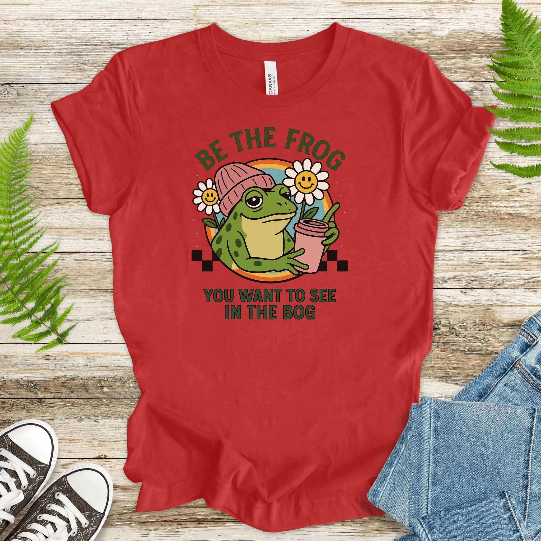 Be the Frog You Want to See Shirt – Funny Coffee Frog T-Shirt