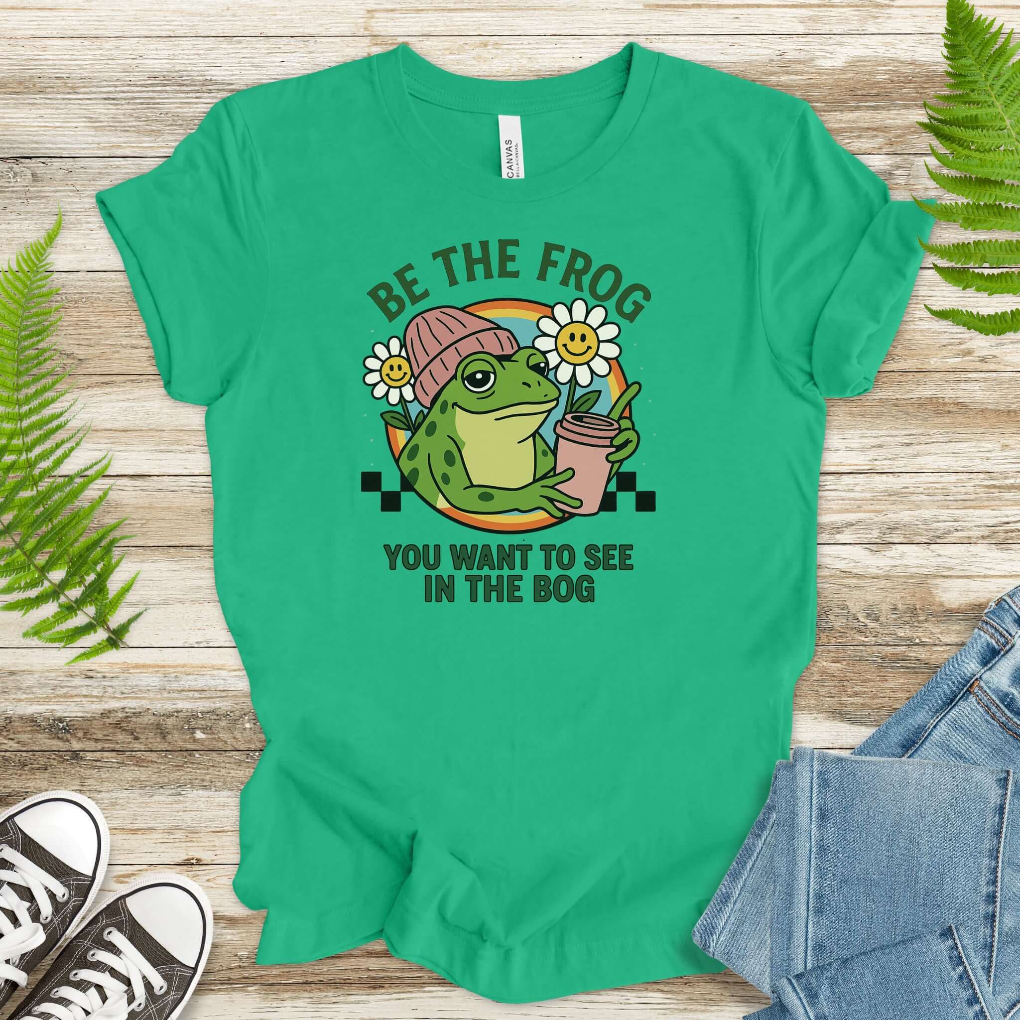 Be the Frog You Want to See Shirt – Funny Coffee Frog T-Shirt