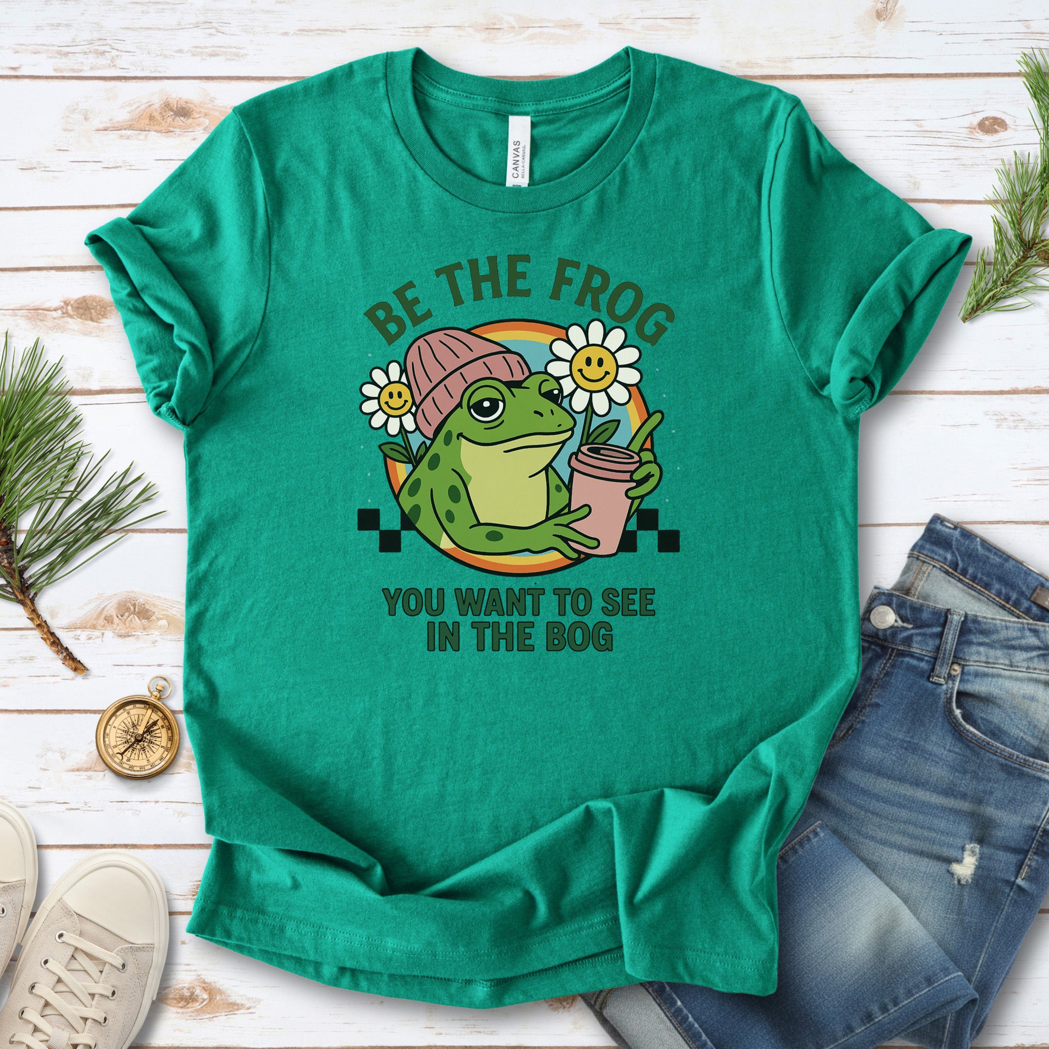 Be the Frog You Want to See Shirt – Funny Coffee Frog T-Shirt