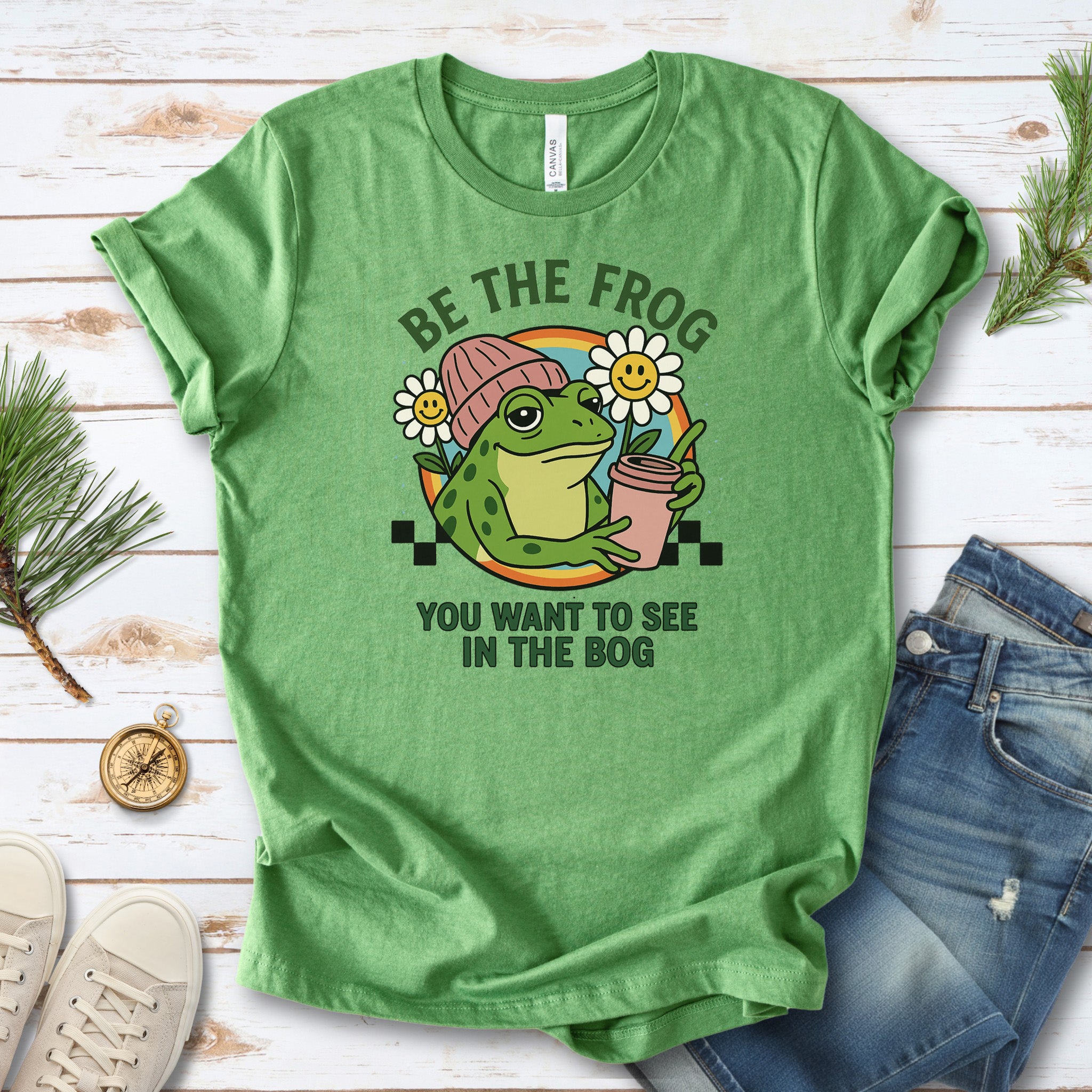 Be the Frog You Want to See Shirt – Funny Coffee Frog T-Shirt