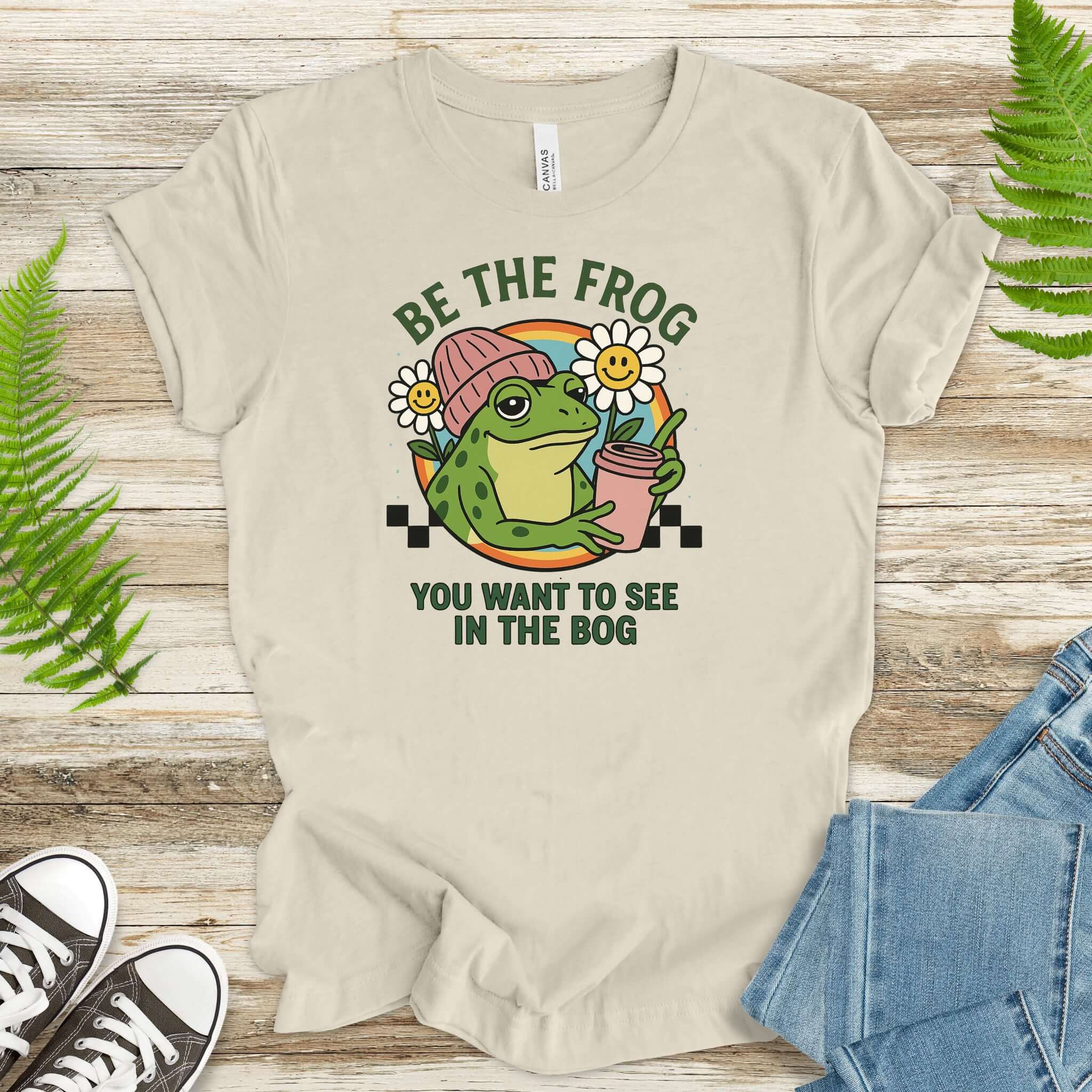 Be the Frog You Want to See Shirt – Funny Coffee Frog T-Shirt