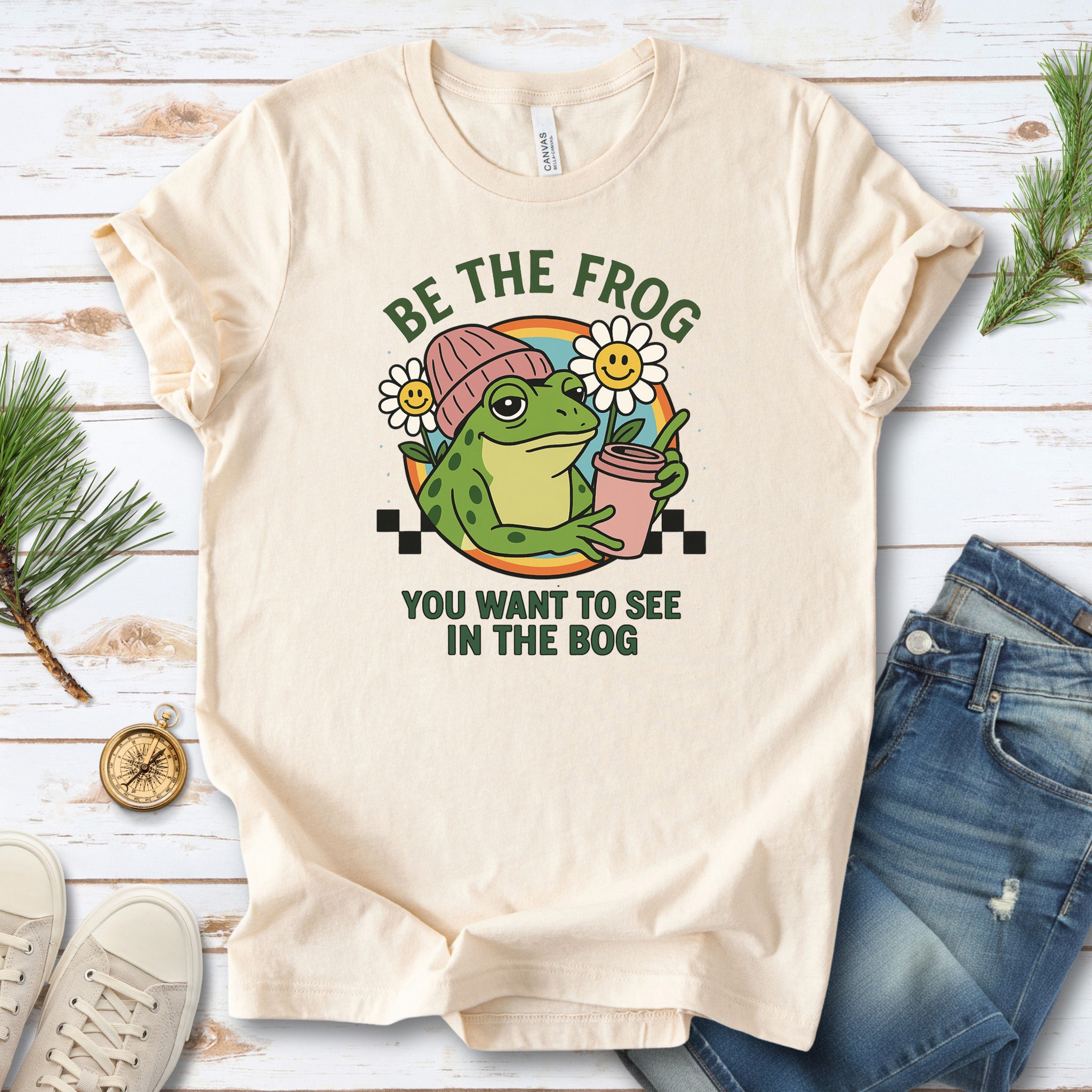 Be the Frog You Want to See Shirt – Funny Coffee Frog T-Shirt