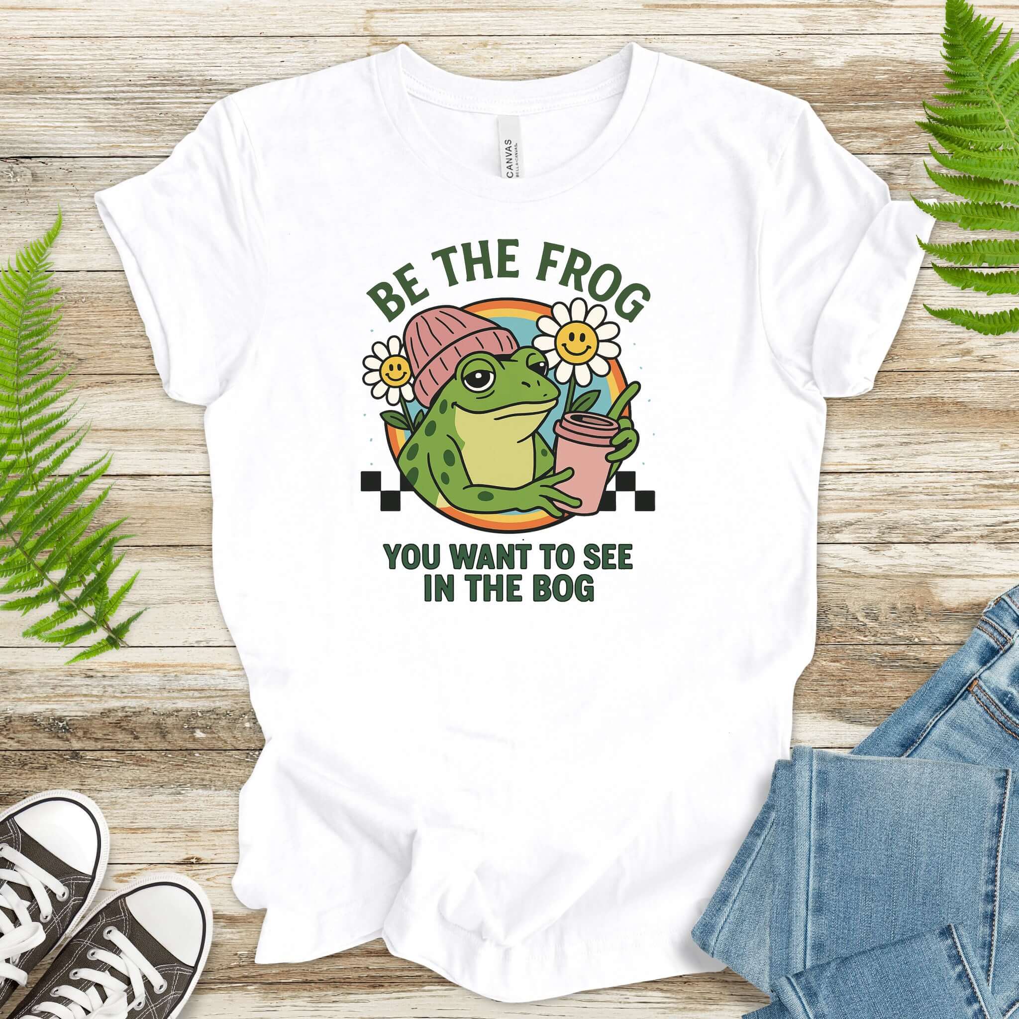Be the Frog You Want to See Shirt – Funny Coffee Frog T-Shirt