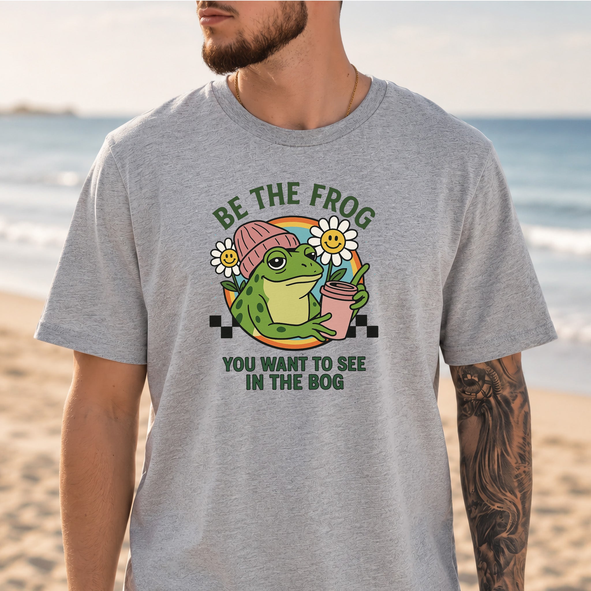 Be the Frog You Want to See Shirt – Funny Coffee Frog T-Shirt