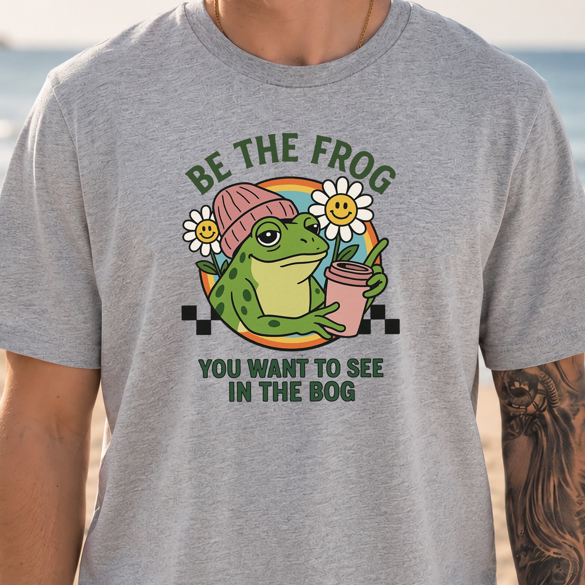 Be the Frog You Want to See Shirt – Funny Coffee Frog T-Shirt