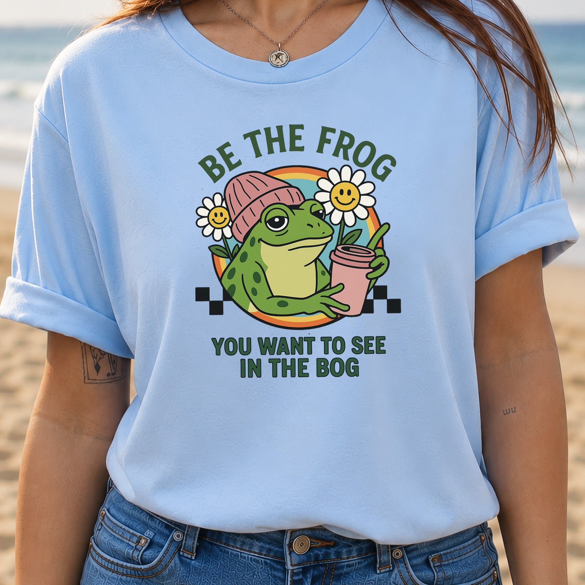 Be the Frog You Want to See Shirt – Funny Coffee Frog T-Shirt