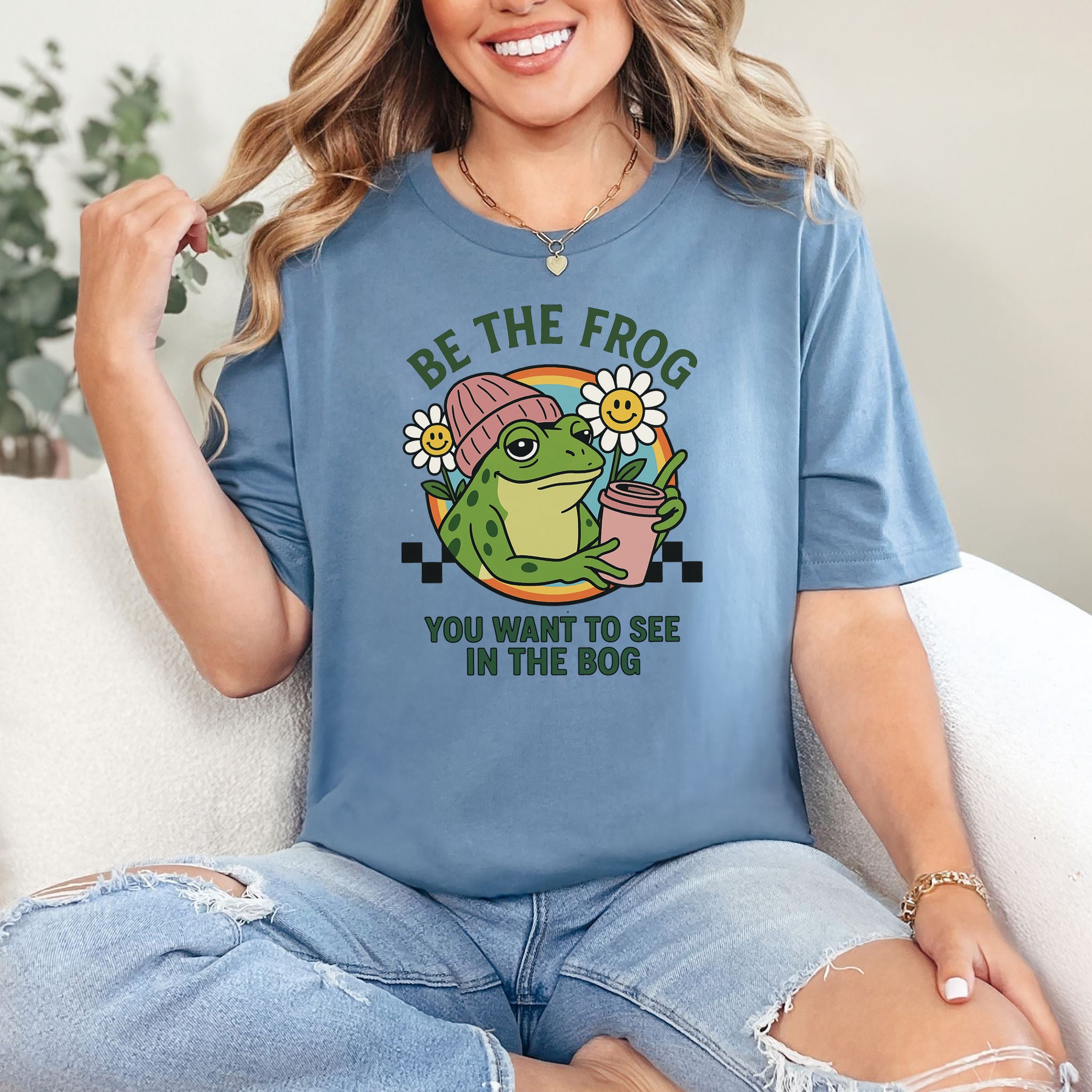 Be the Frog You Want to See Shirt – Funny Coffee Frog T-Shirt