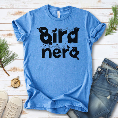 Bird Nerd Cute Love Birds Typography T-Shirt