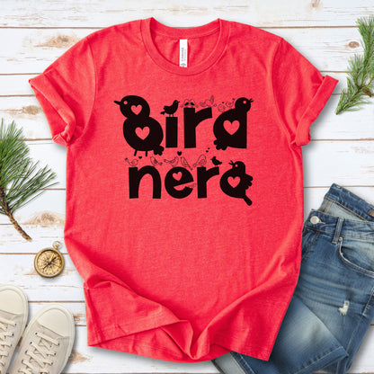 Bird Nerd Cute Love Birds Typography T-Shirt