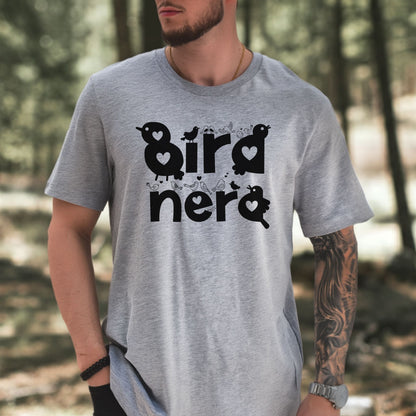 Bird Nerd Cute Love Birds Typography T-Shirt