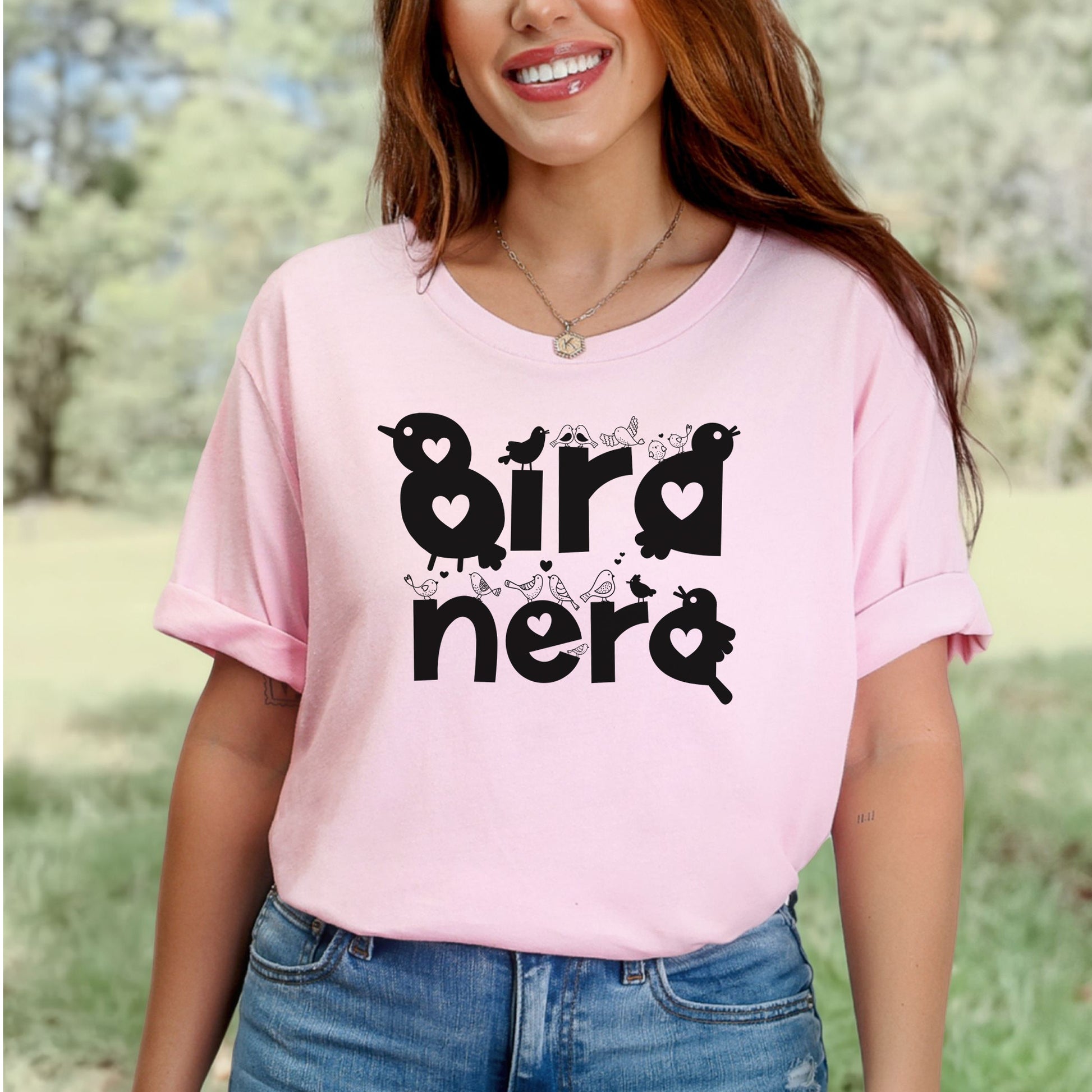 Bird Nerd Cute Love Birds Typography T-Shirt