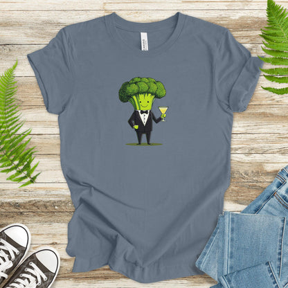 Broccoli Drinking Martini T-Shirt - TShirtree