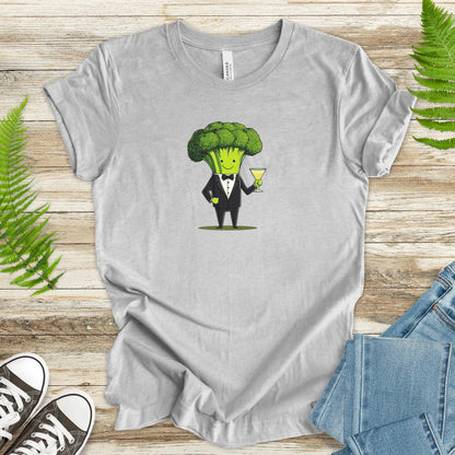 Broccoli Drinking Martini T-Shirt - TShirtree