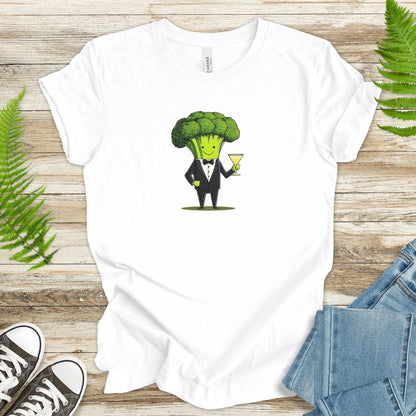 Broccoli Drinking Martini T-Shirt - TShirtree