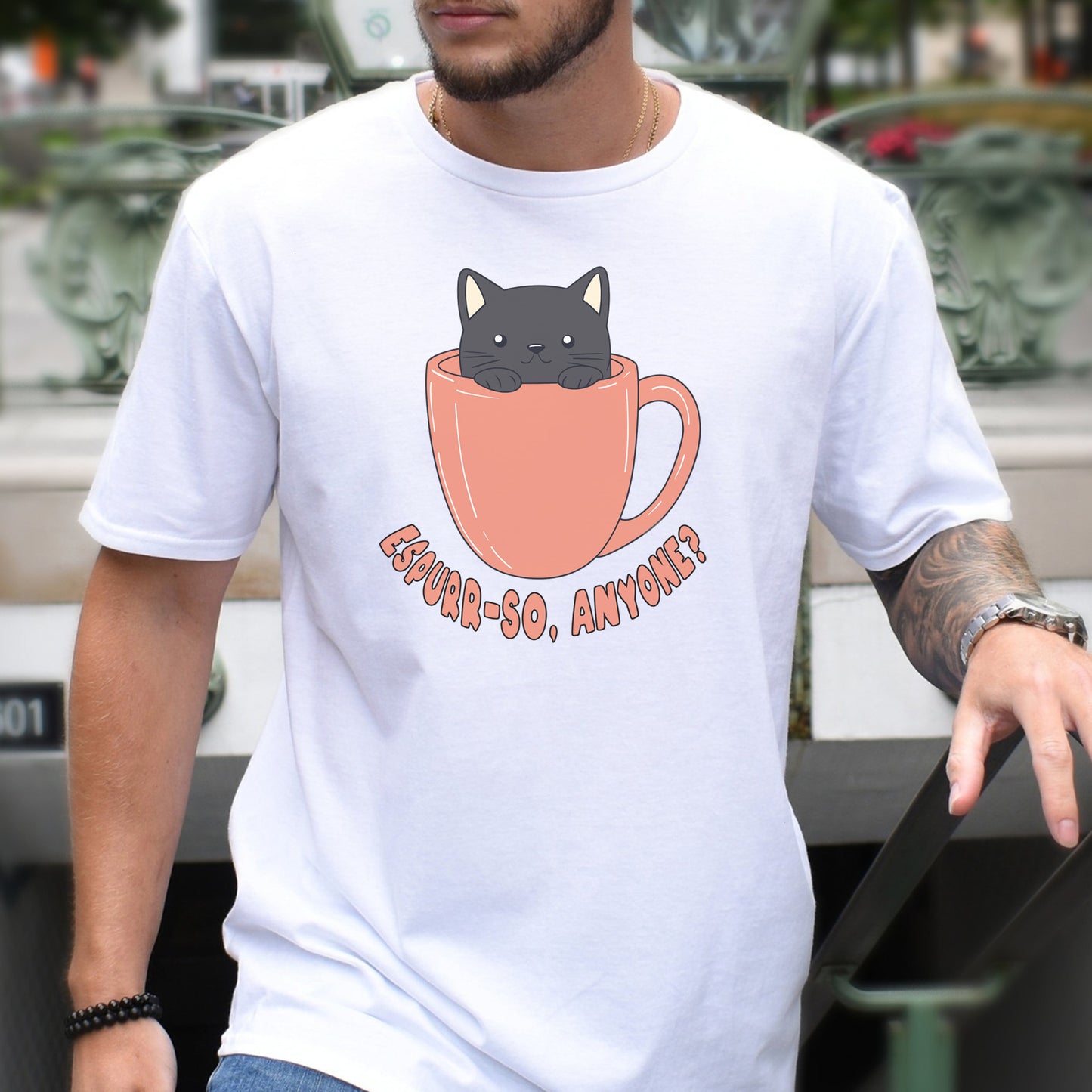 Espurr-so Anyone? – Black Cat Coffee T-Shirt