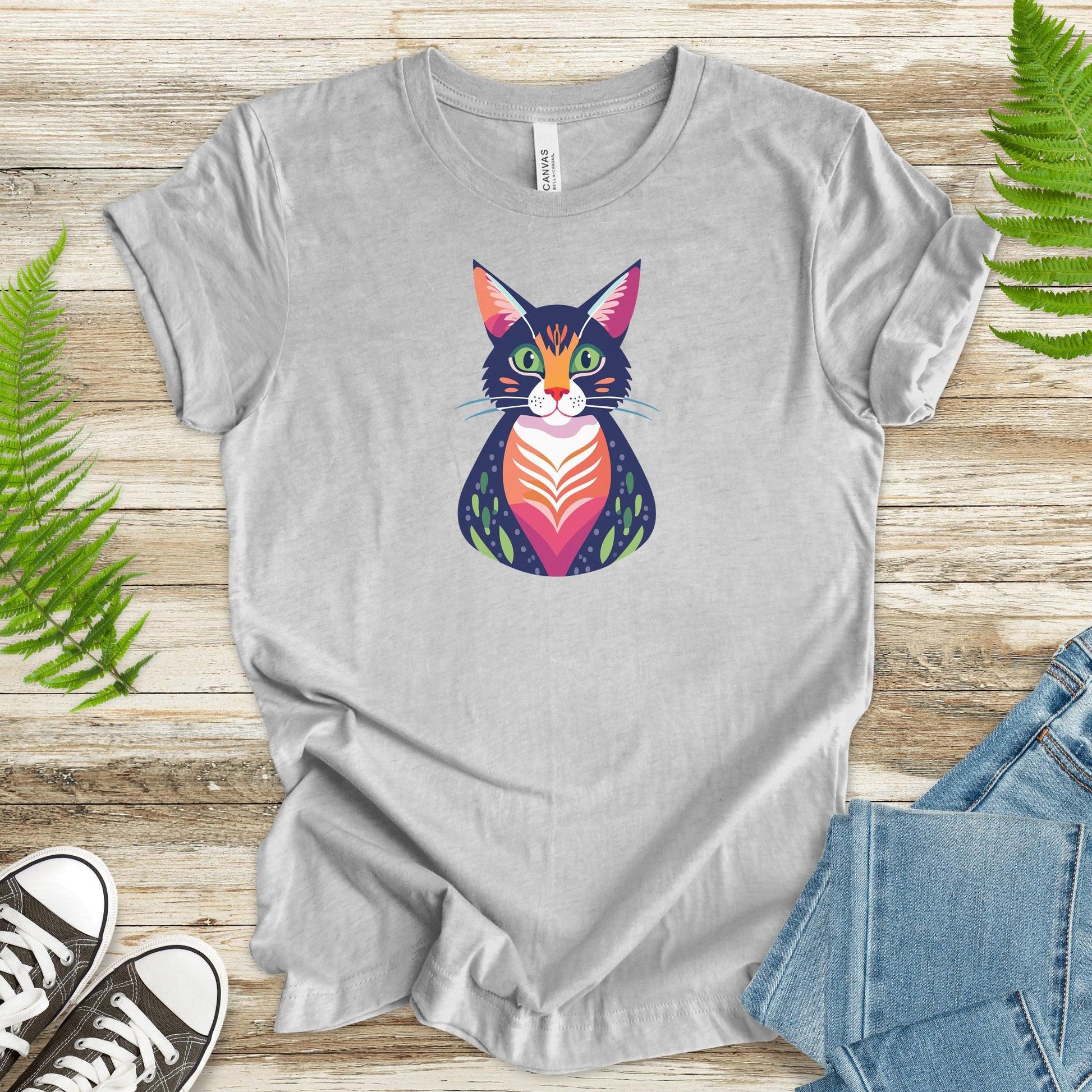 Colorful Cat Portrait T-Shirt - TShirtree