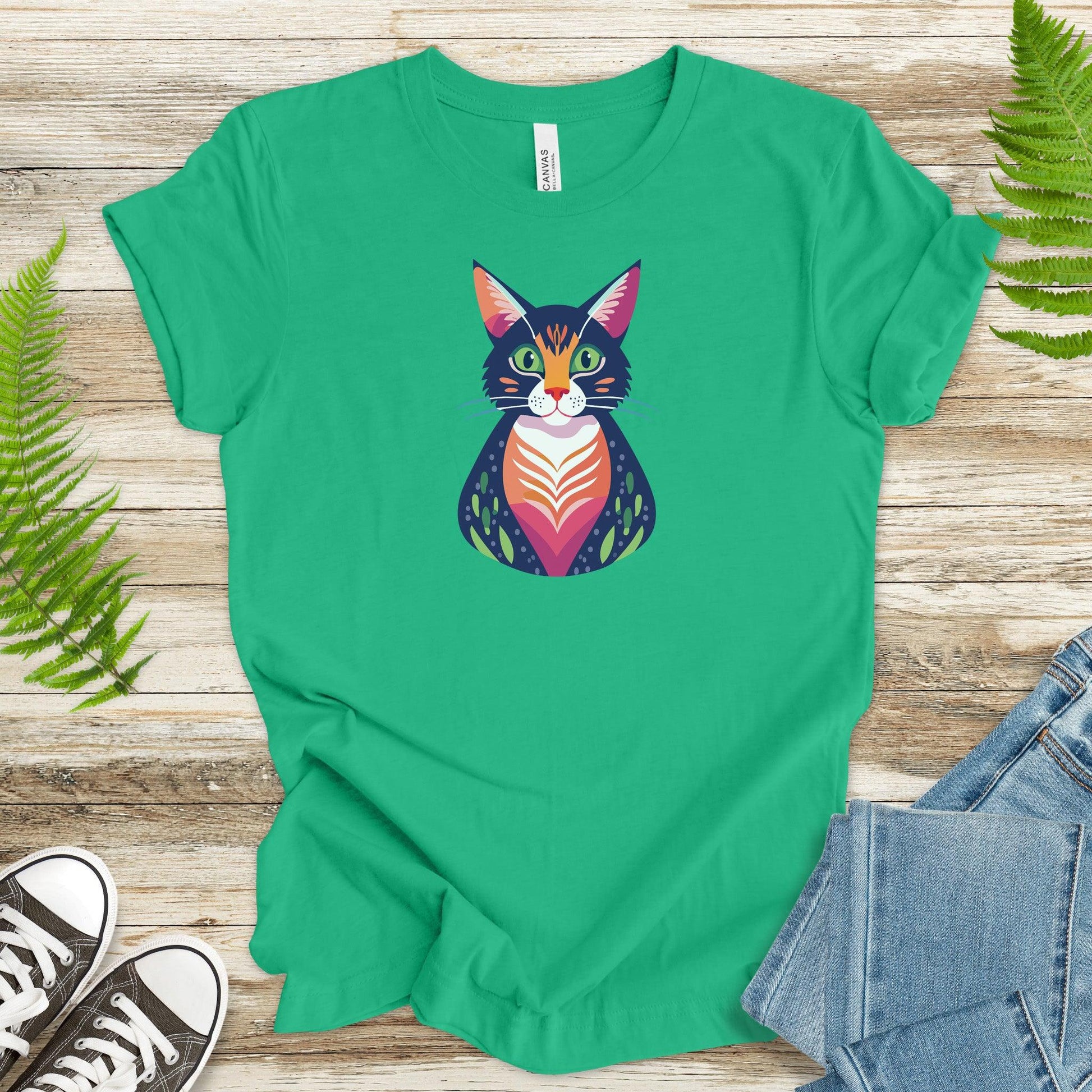 Colorful Cat Portrait T-Shirt - TShirtree