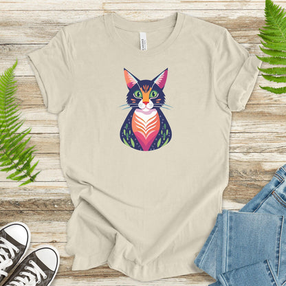 Colorful Cat Portrait T-Shirt - TShirtree