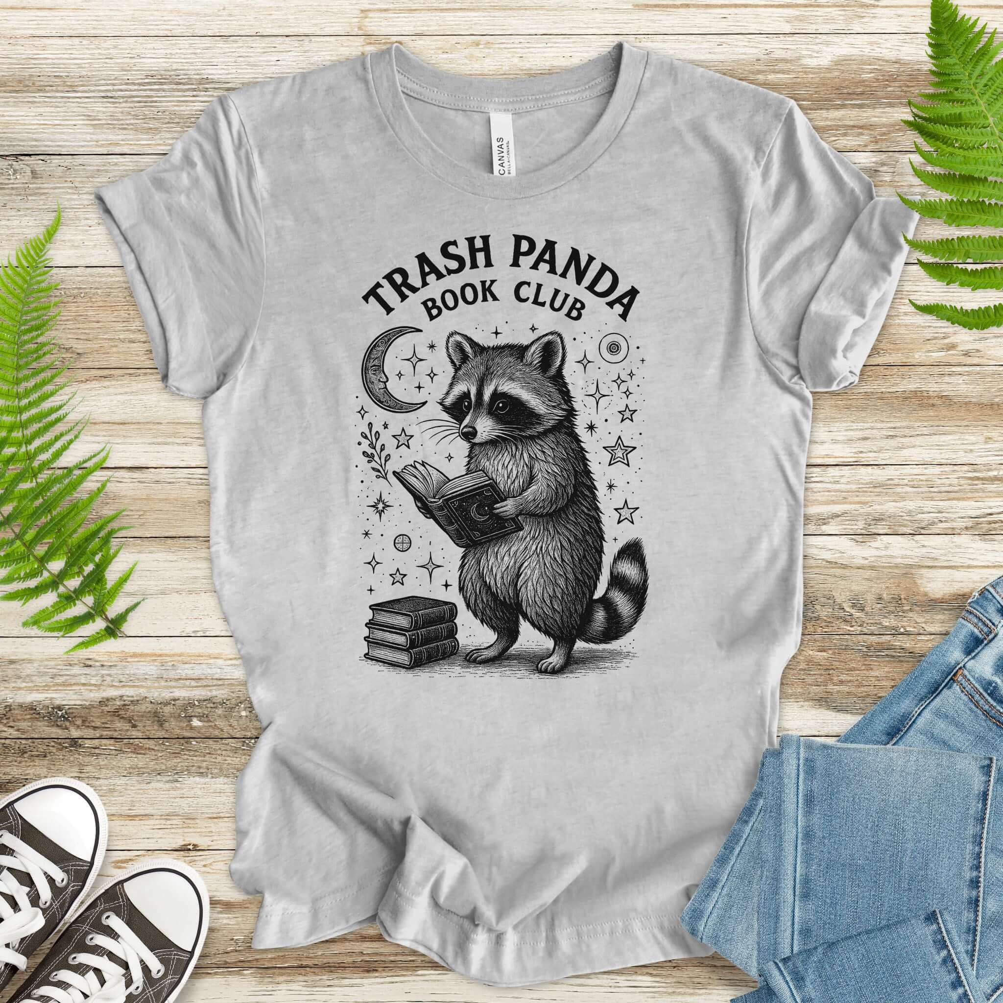 Raccoon Trash Panda Book Club T-Shirt