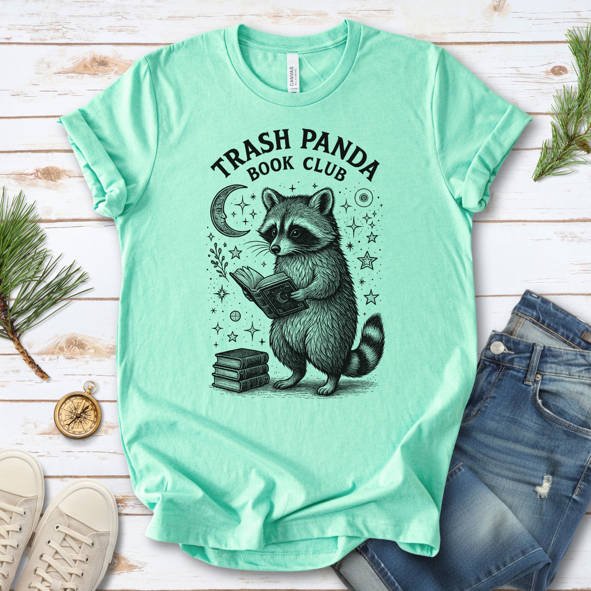 Raccoon Trash Panda Book Club T-Shirt
