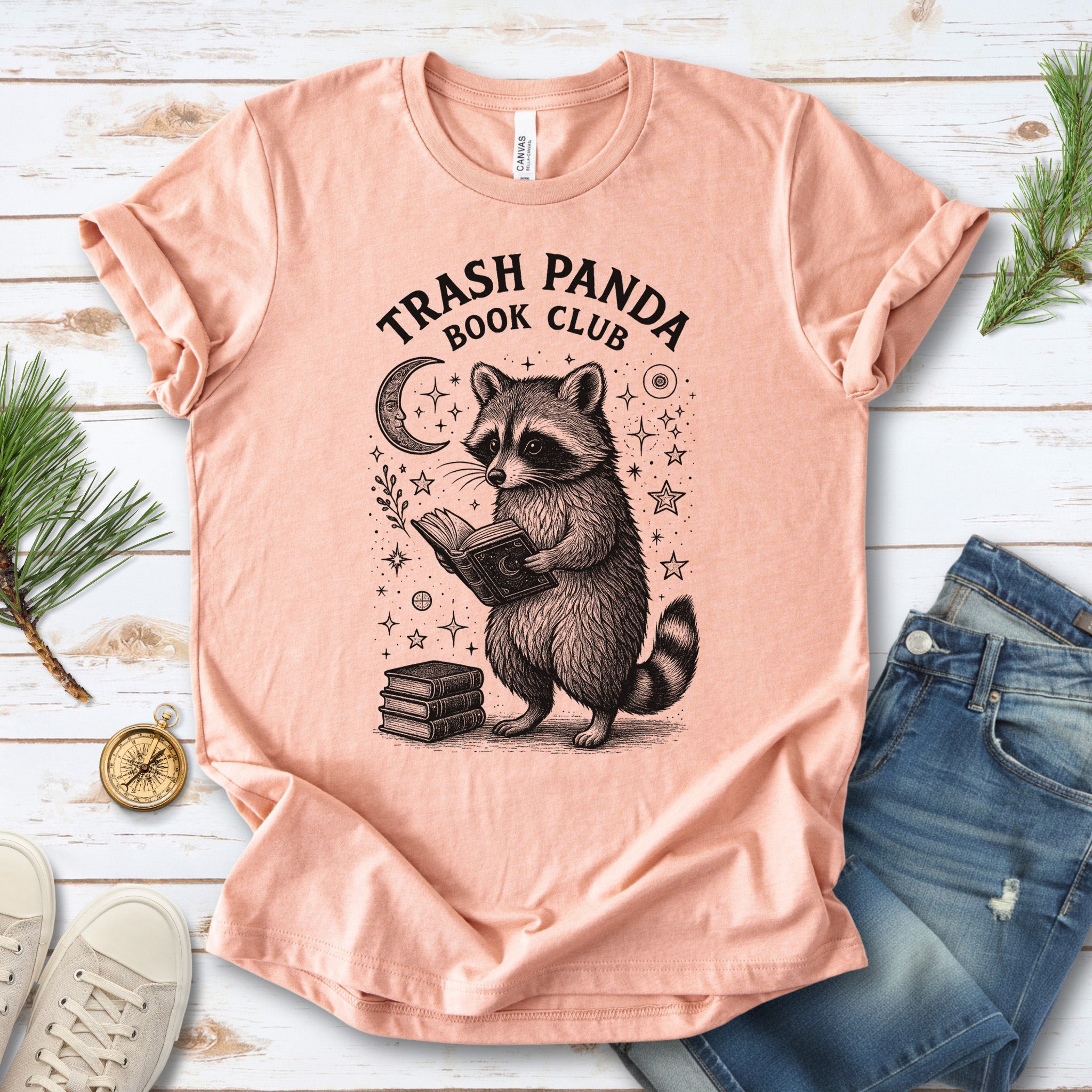 Raccoon Trash Panda Book Club T-Shirt