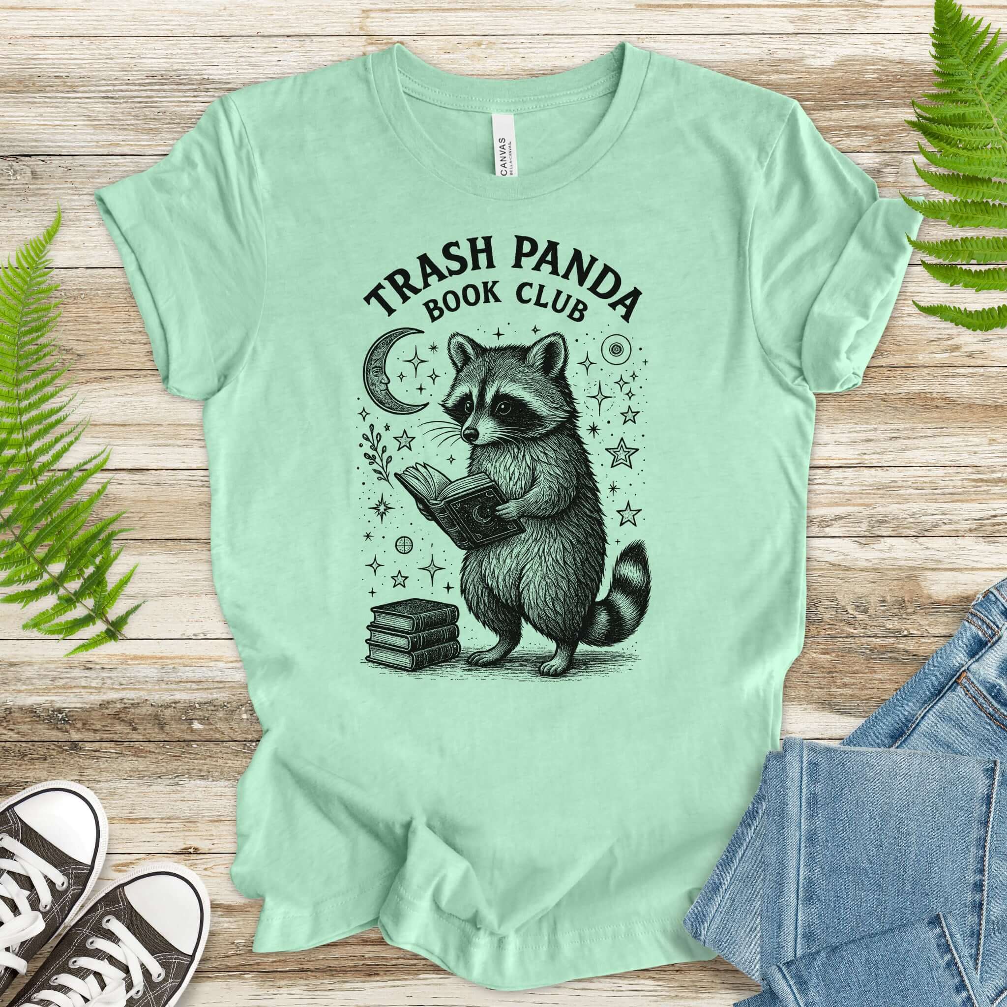 Raccoon Trash Panda Book Club T-Shirt