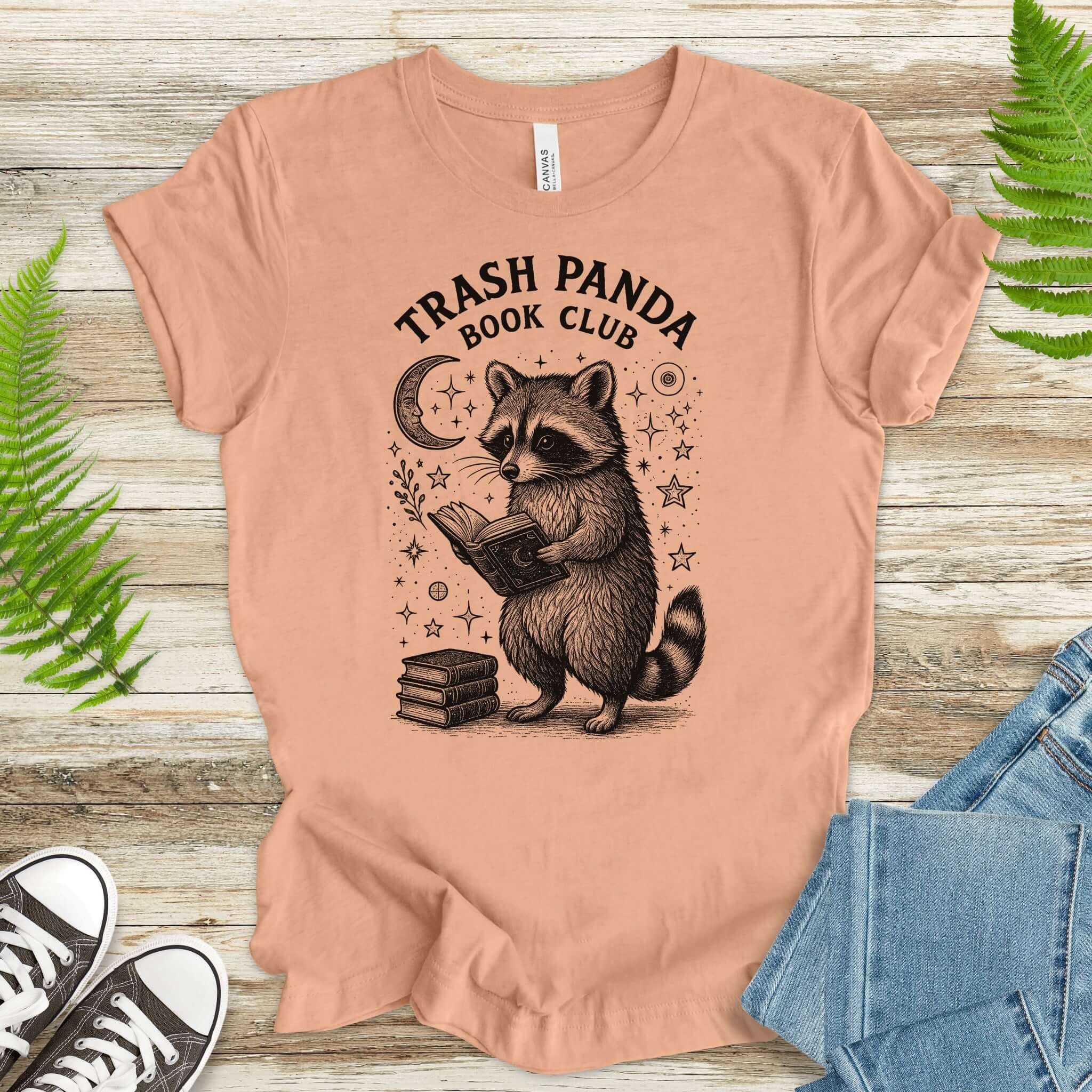 Raccoon Trash Panda Book Club T-Shirt