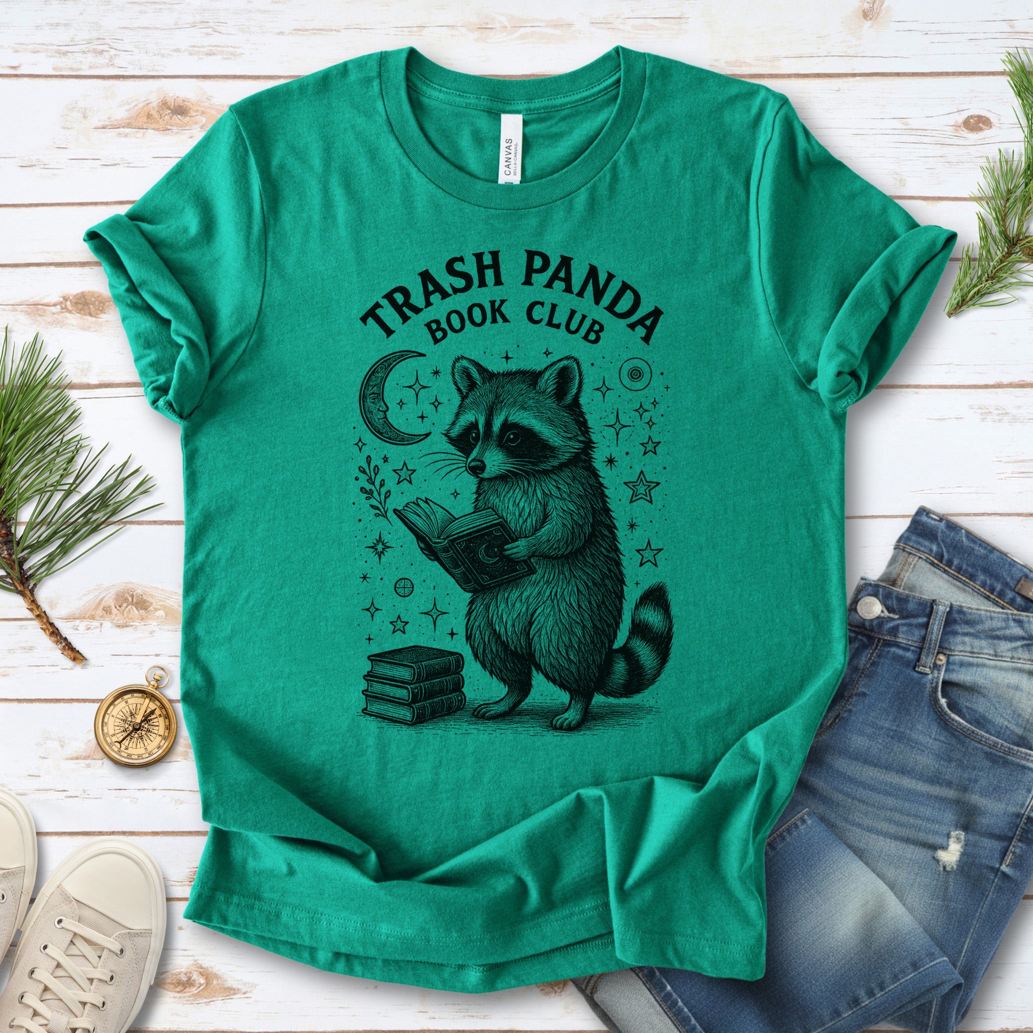 Raccoon Trash Panda Book Club T-Shirt