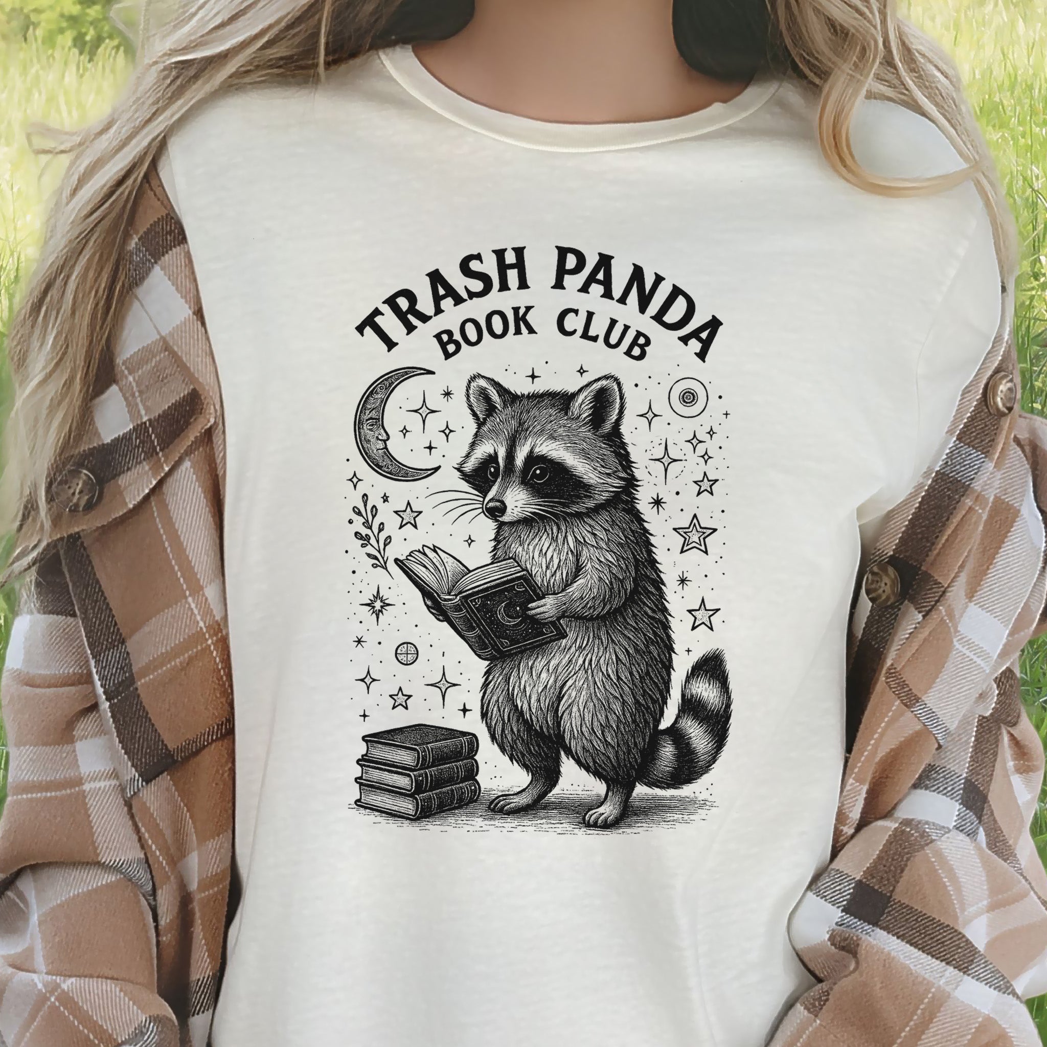 Raccoon Trash Panda Book Club T-Shirt