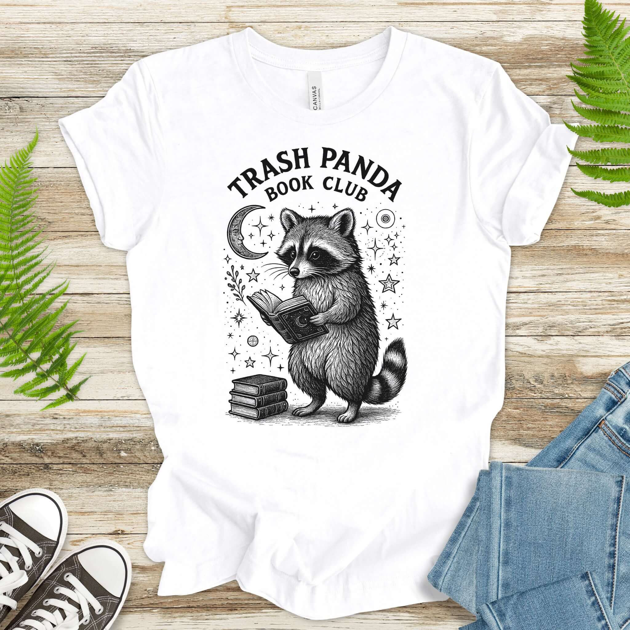 Raccoon Trash Panda Book Club T-Shirt