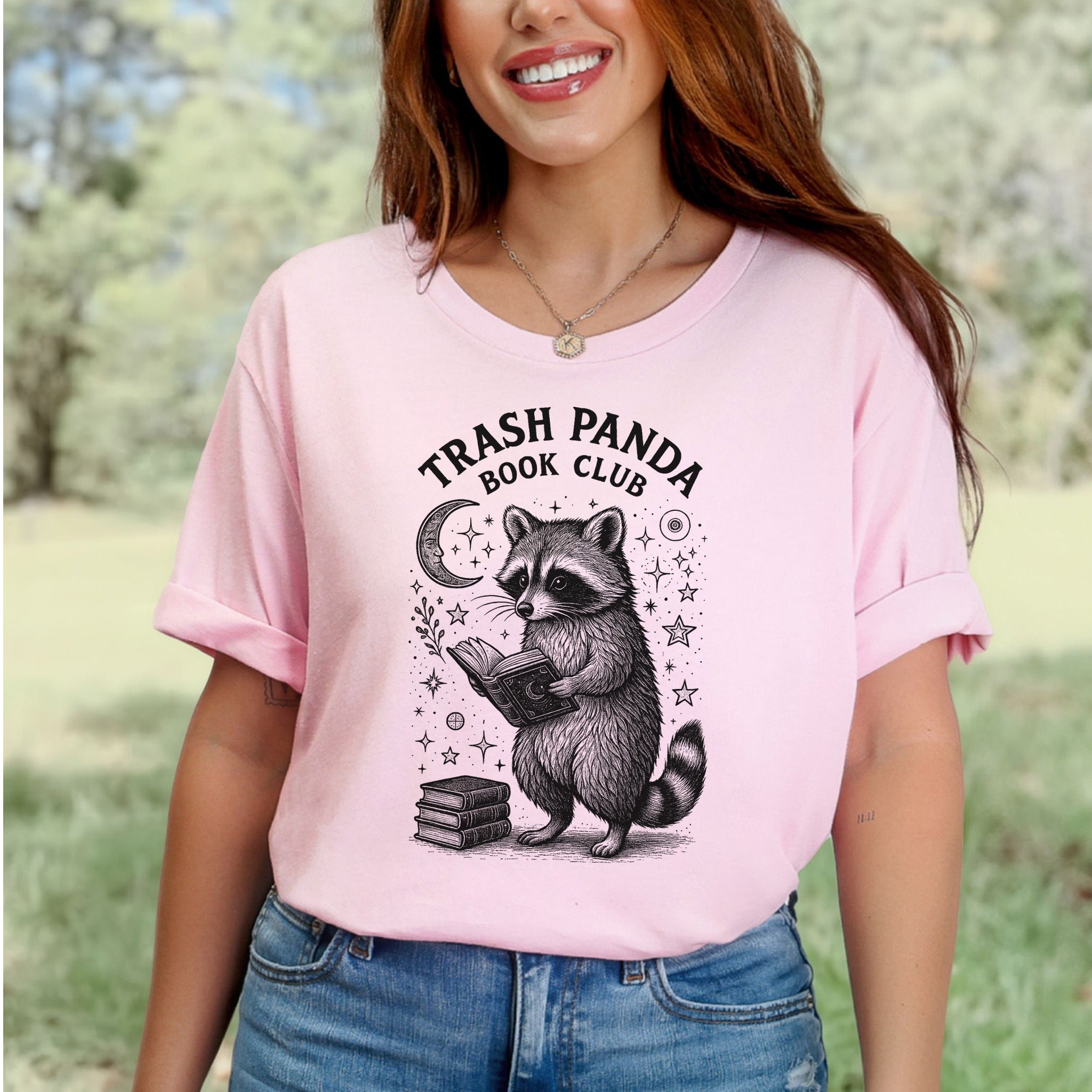 Raccoon Trash Panda Book Club T-Shirt