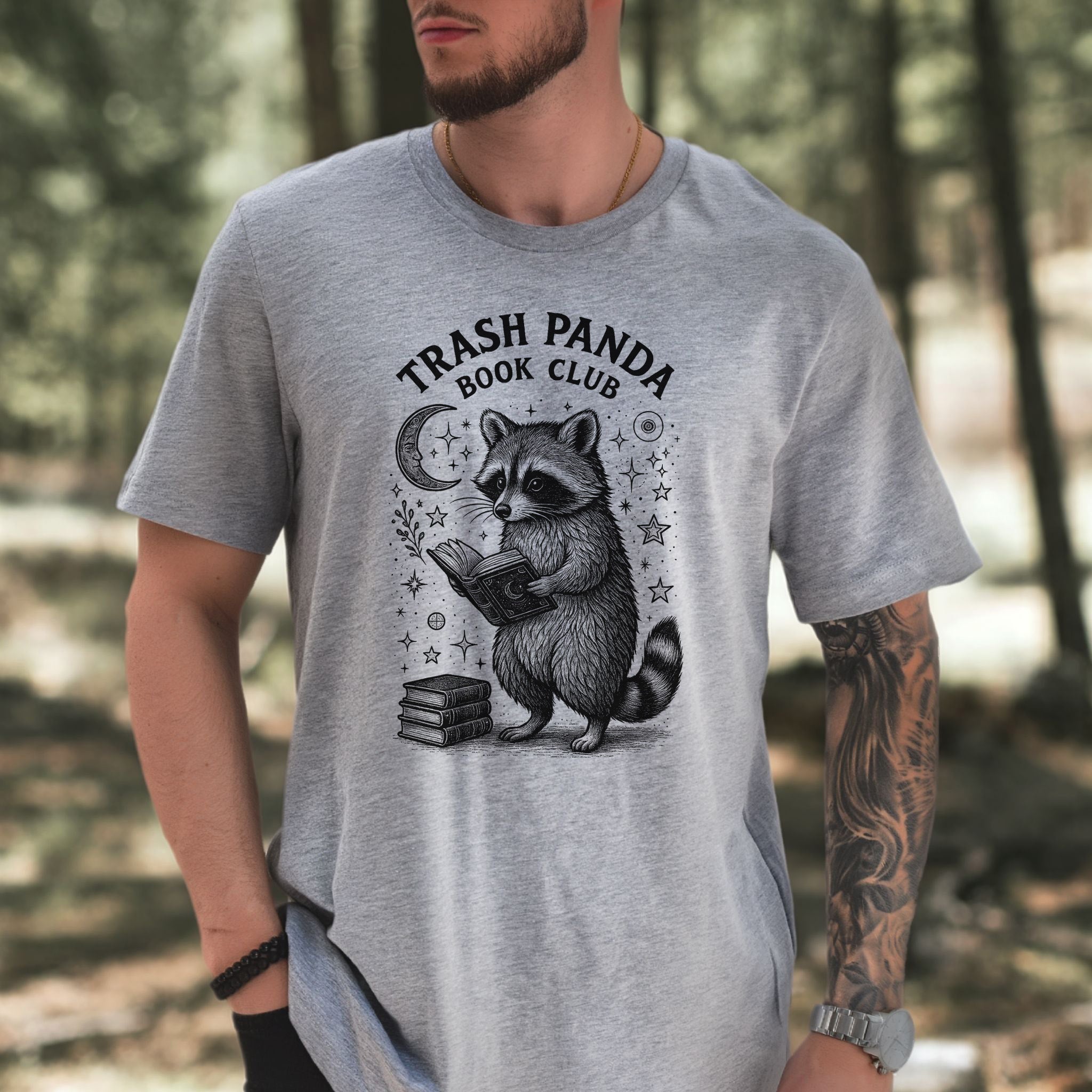 Raccoon Trash Panda Book Club T-Shirt